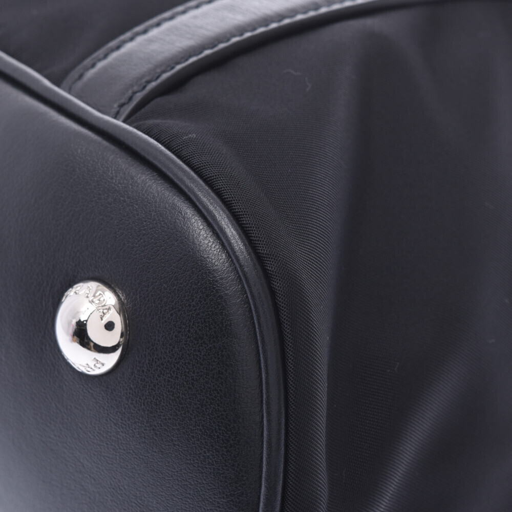 Prada Nylon Leather Bag Handbag Black - Picture 6 of 11